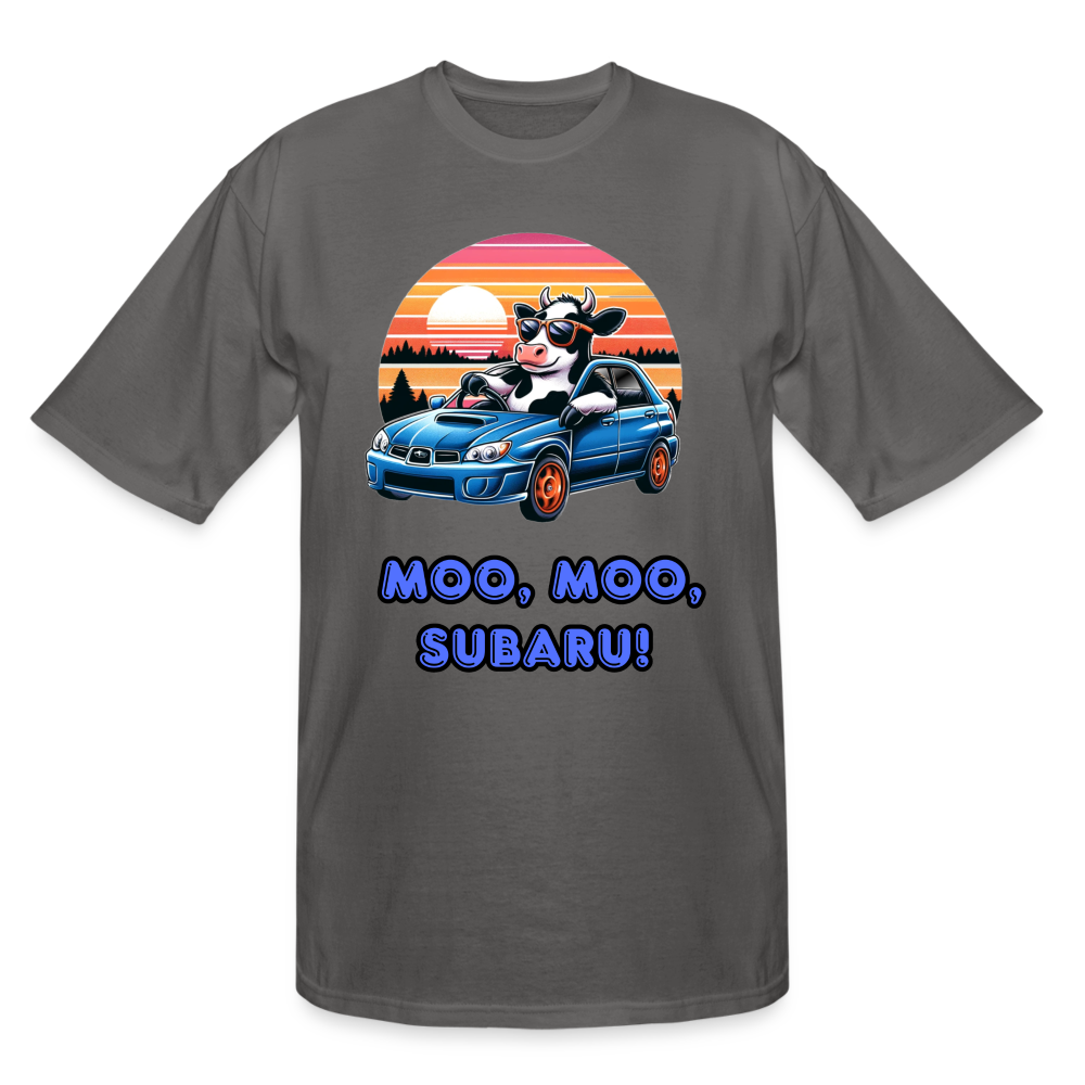 Moo Moo Subaru Men's TALL Tee - charcoal