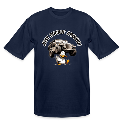 Duck Duck Jeep Just Duckin' Around Men's TALL Tee - navy