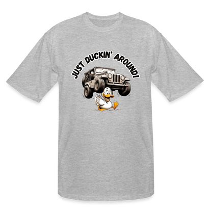 Duck Duck Jeep Just Duckin' Around Men's TALL Tee - heather gray