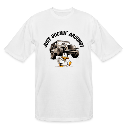 Duck Duck Jeep Just Duckin' Around Men's TALL Tee - white