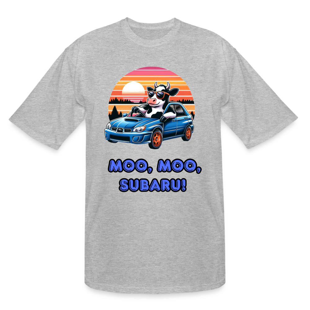 Moo Moo Subaru Men's TALL Tee - heather gray