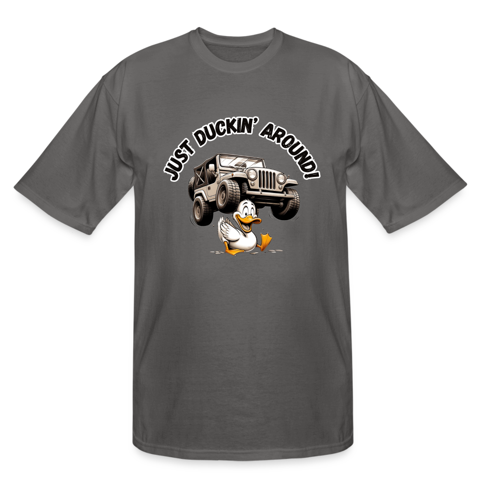 Duck Duck Jeep Just Duckin' Around Men's TALL Tee - charcoal