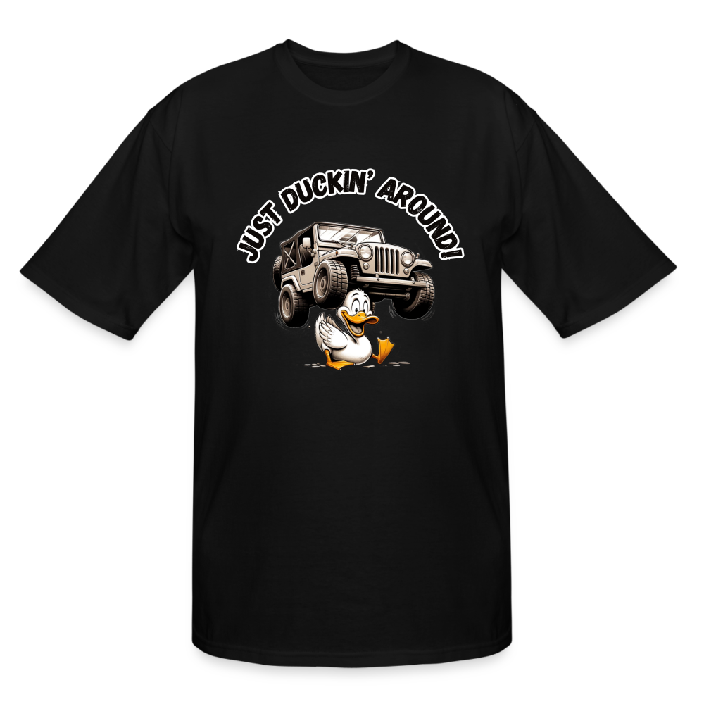 Duck Duck Jeep Just Duckin' Around Men's TALL Tee - black