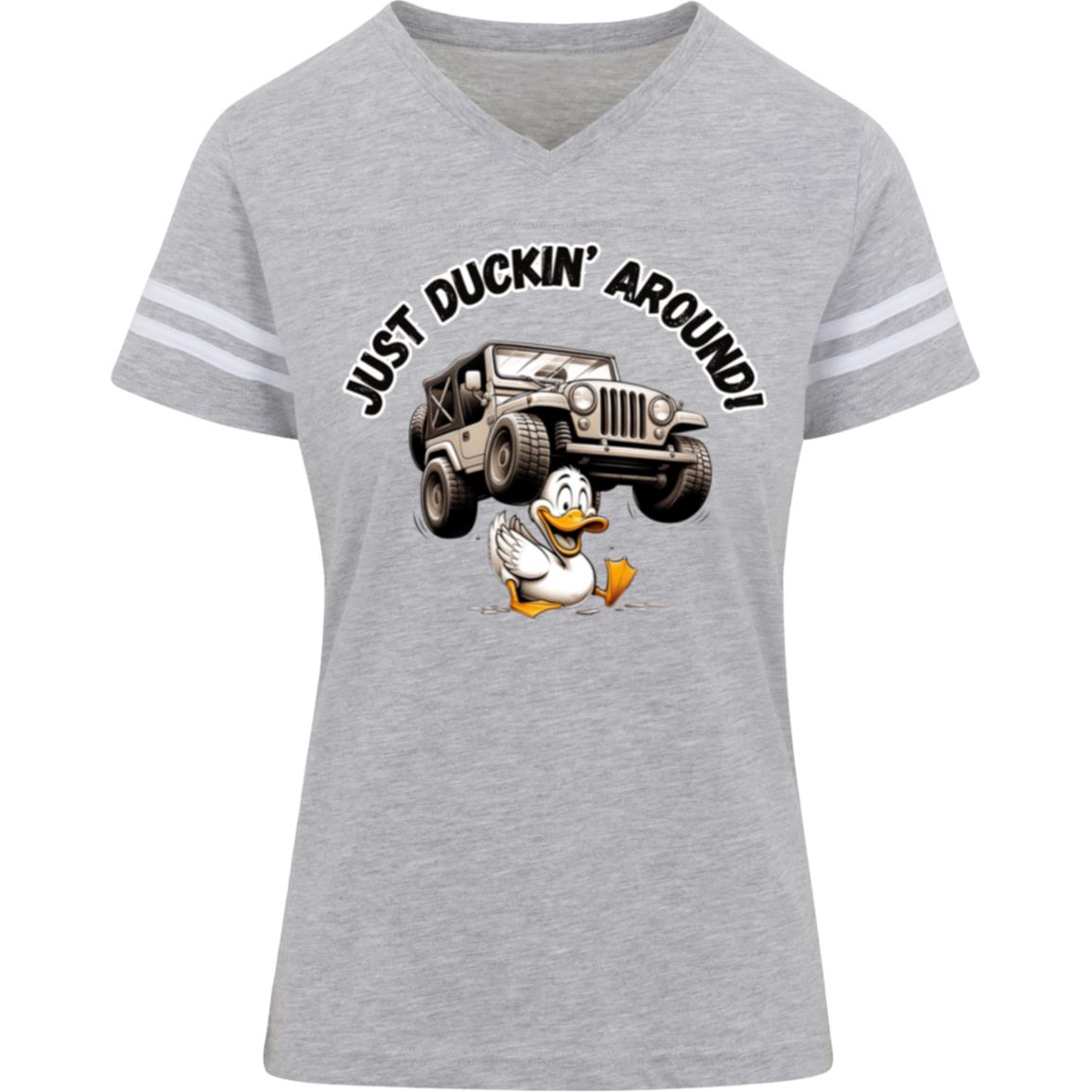 Duck Duck Jeep Just Duckin' Around Jeep Lovers - Women's Varsity V-Neck T-shirt