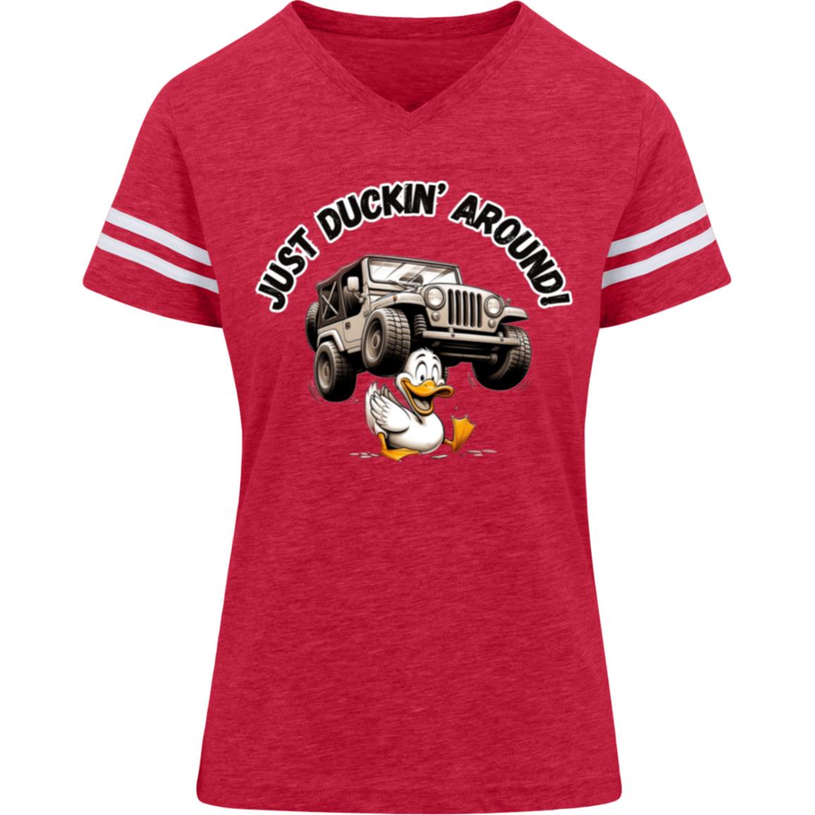 Duck Duck Jeep Just Duckin' Around Jeep Lovers - Women's Varsity V-Neck T-shirt