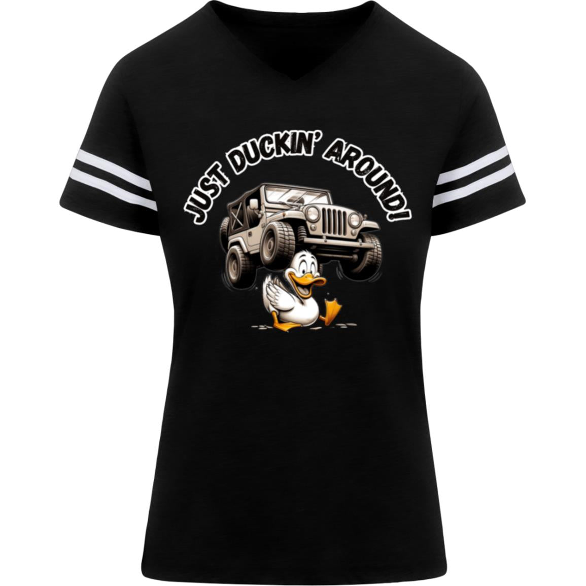 Duck Duck Jeep Just Duckin' Around Jeep Lovers - Women's Varsity V-Neck T-shirt