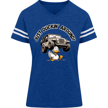 Duck Duck Jeep Just Duckin' Around Jeep Lovers - Women's Varsity V-Neck T-shirt