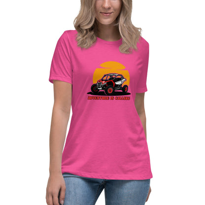 Liberty & Lead Apparel Berry / S Adventure Calls 2 - Ladies Relaxed Tee