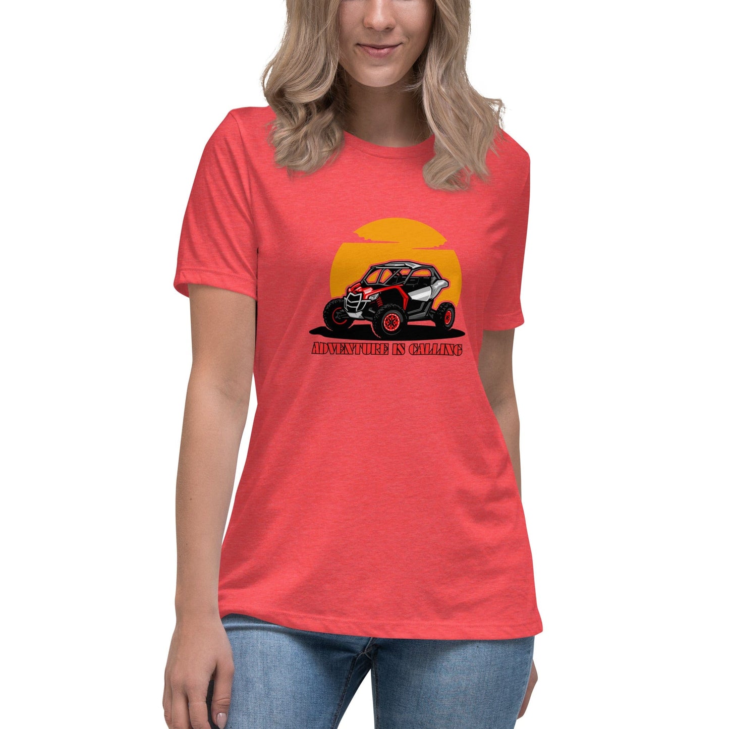 Liberty & Lead Apparel Heather Red / S Adventure Calls 2 - Ladies Relaxed Tee