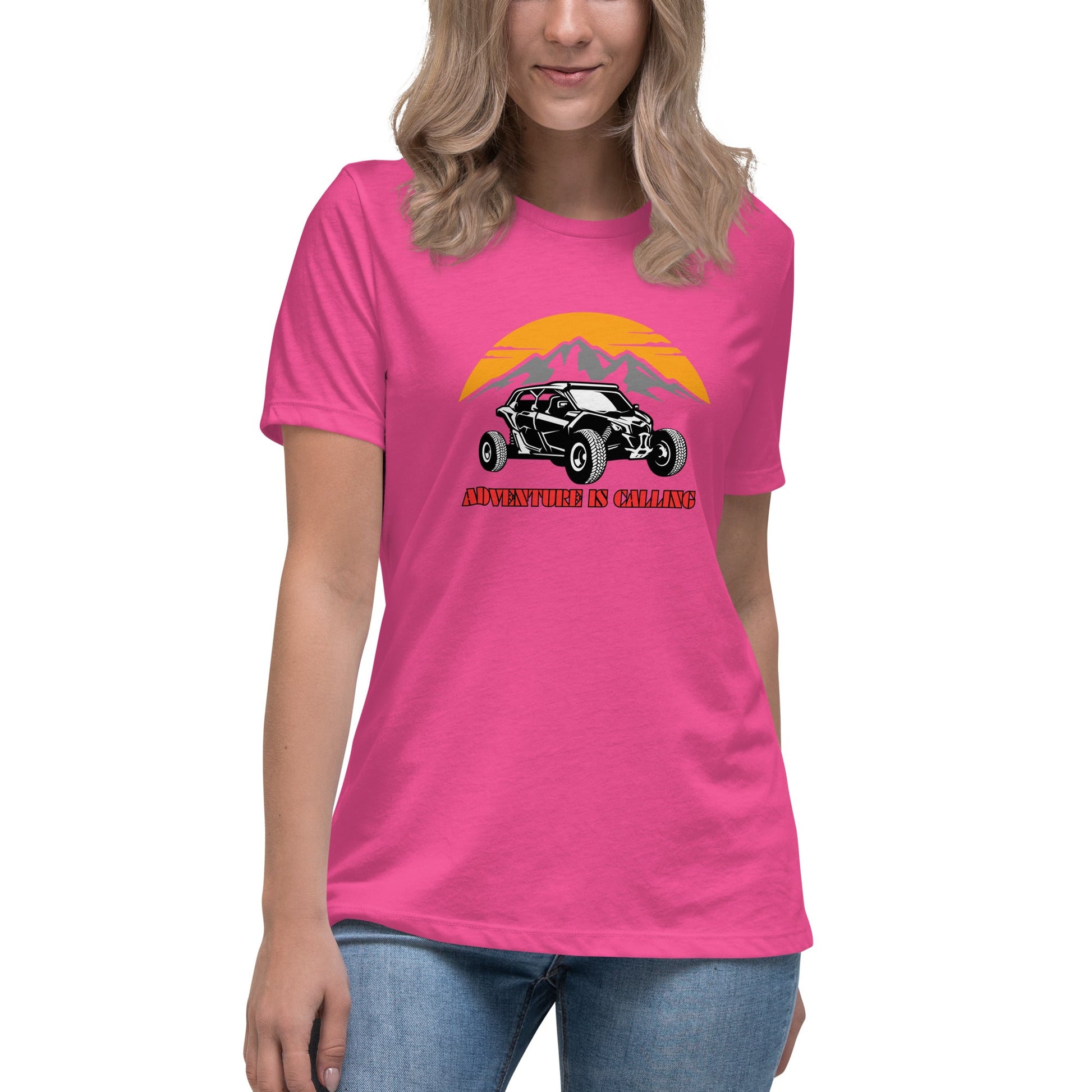 Liberty & Lead Apparel Berry / S Adventure Calls - Ladies Relaxed Tee