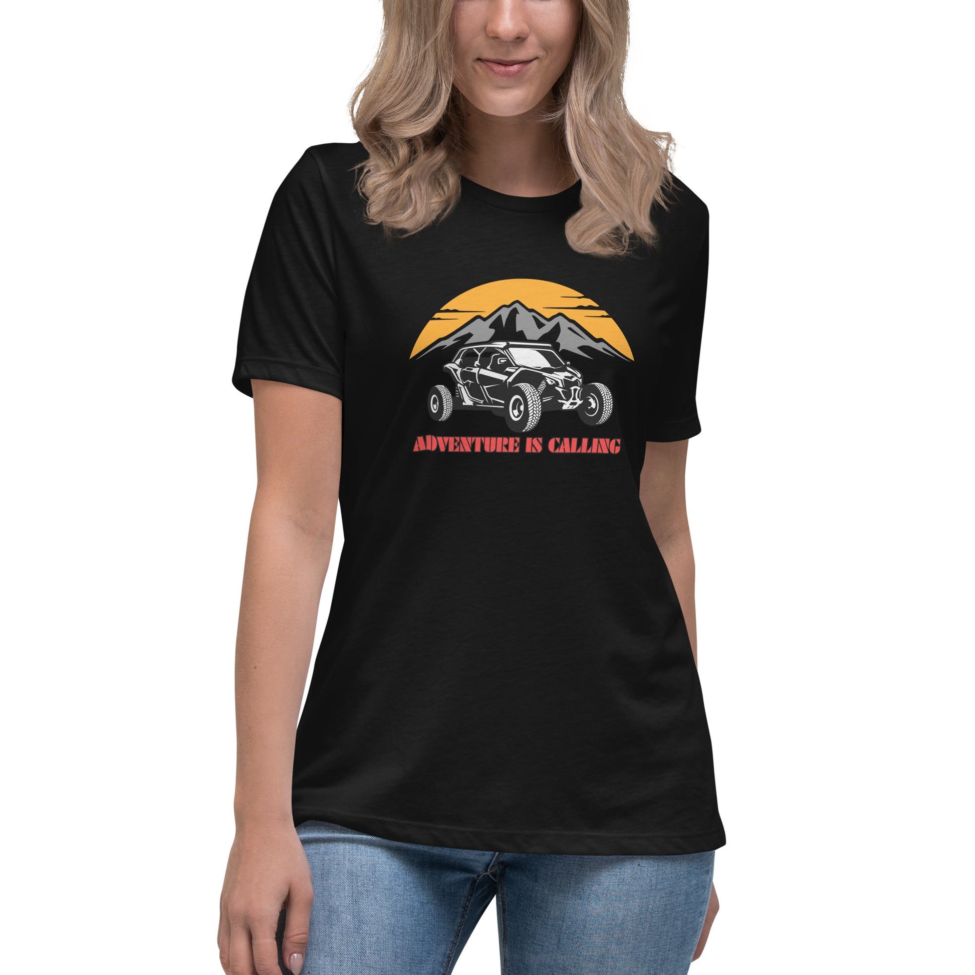 Liberty & Lead Apparel Black / S Adventure Calls - Ladies Relaxed Tee