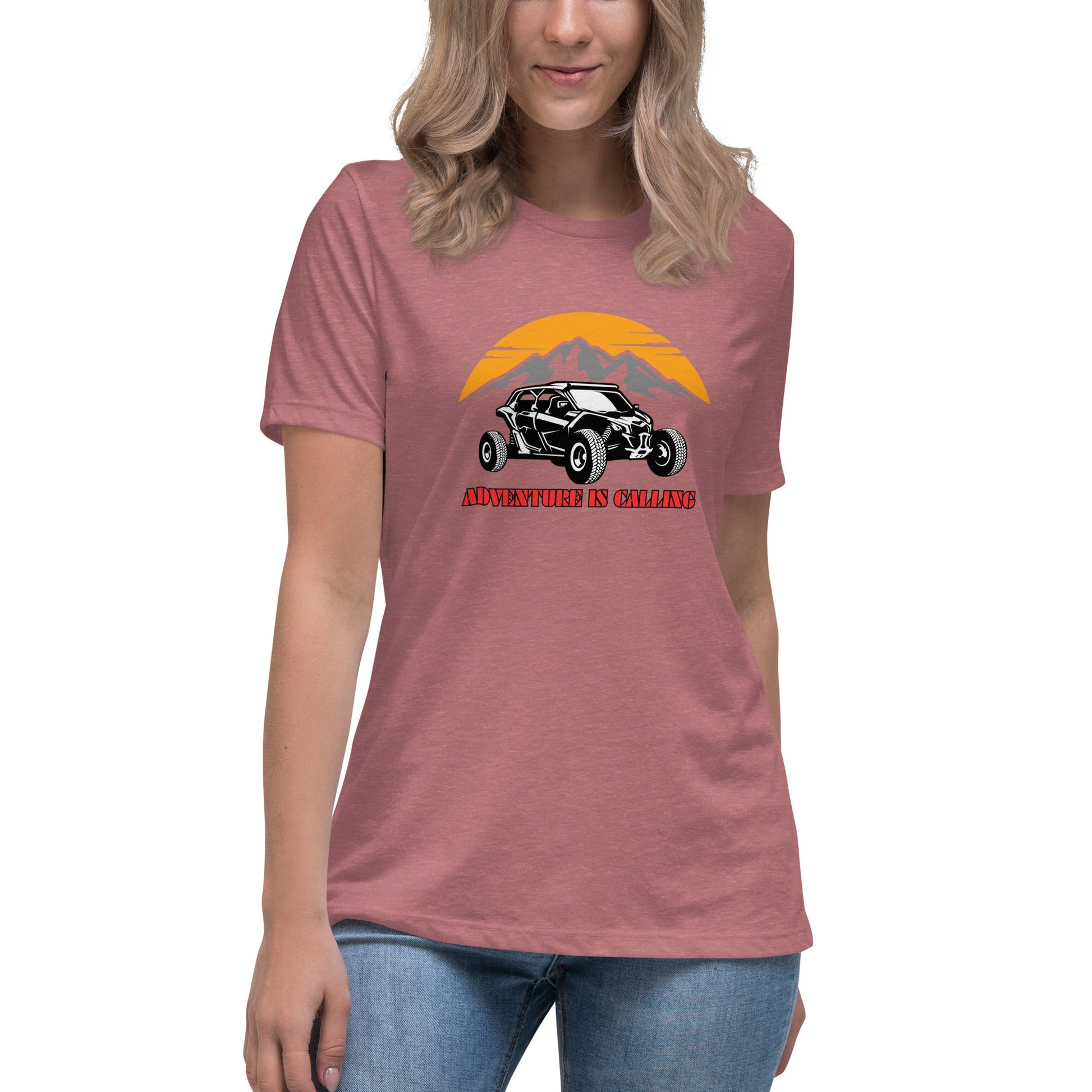 Liberty & Lead Apparel Heather Mauve / S Adventure Calls - Ladies Relaxed Tee