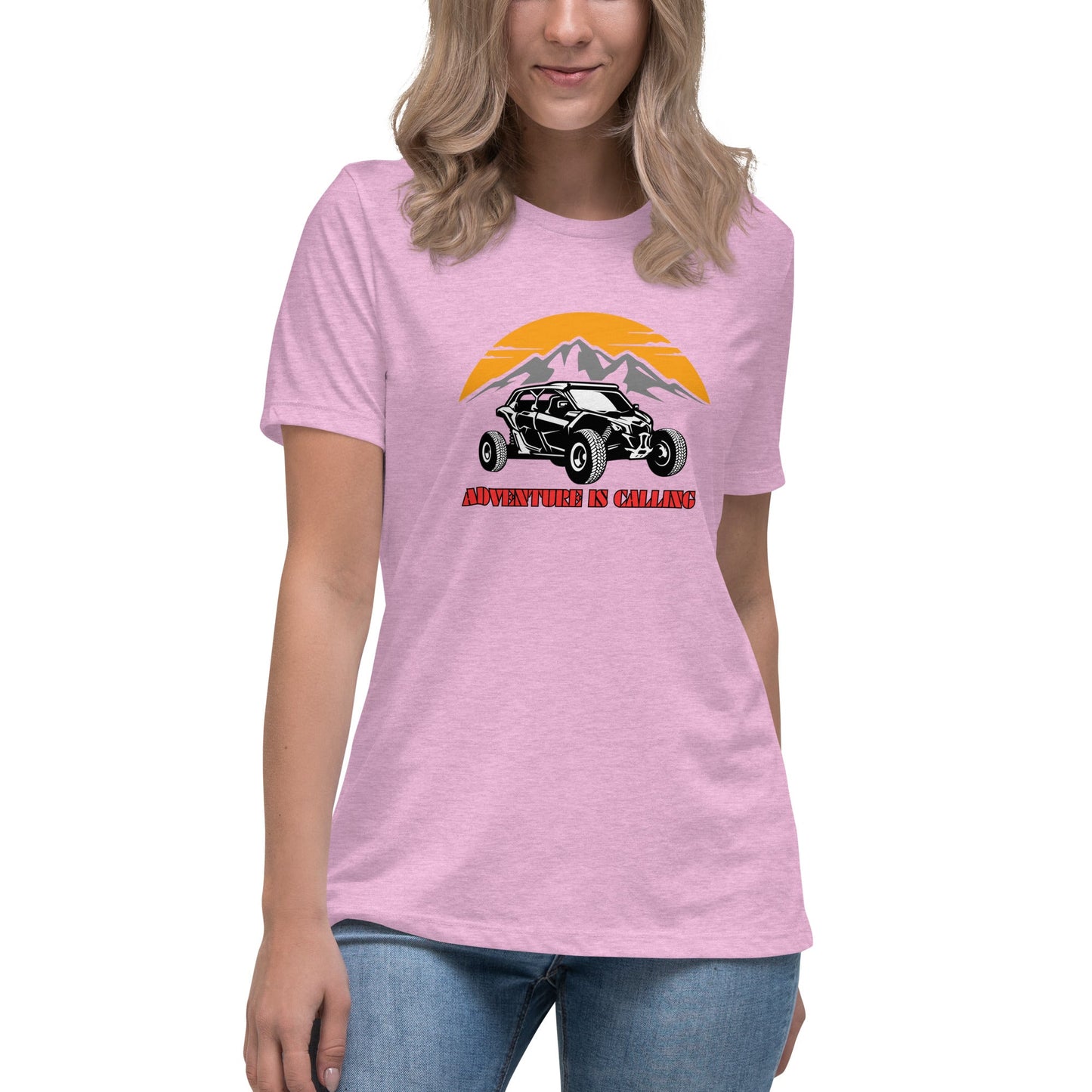 Liberty & Lead Apparel Heather Prism Lilac / S Adventure Calls - Ladies Relaxed Tee