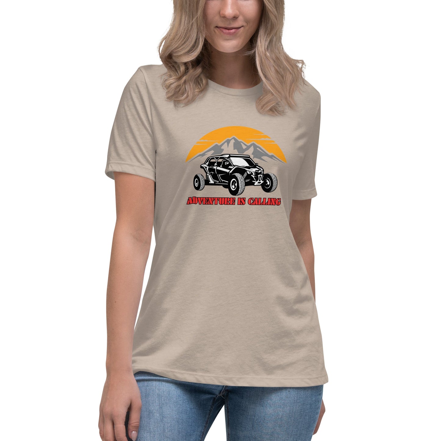 Liberty & Lead Apparel Heather Stone / S Adventure Calls - Ladies Relaxed Tee