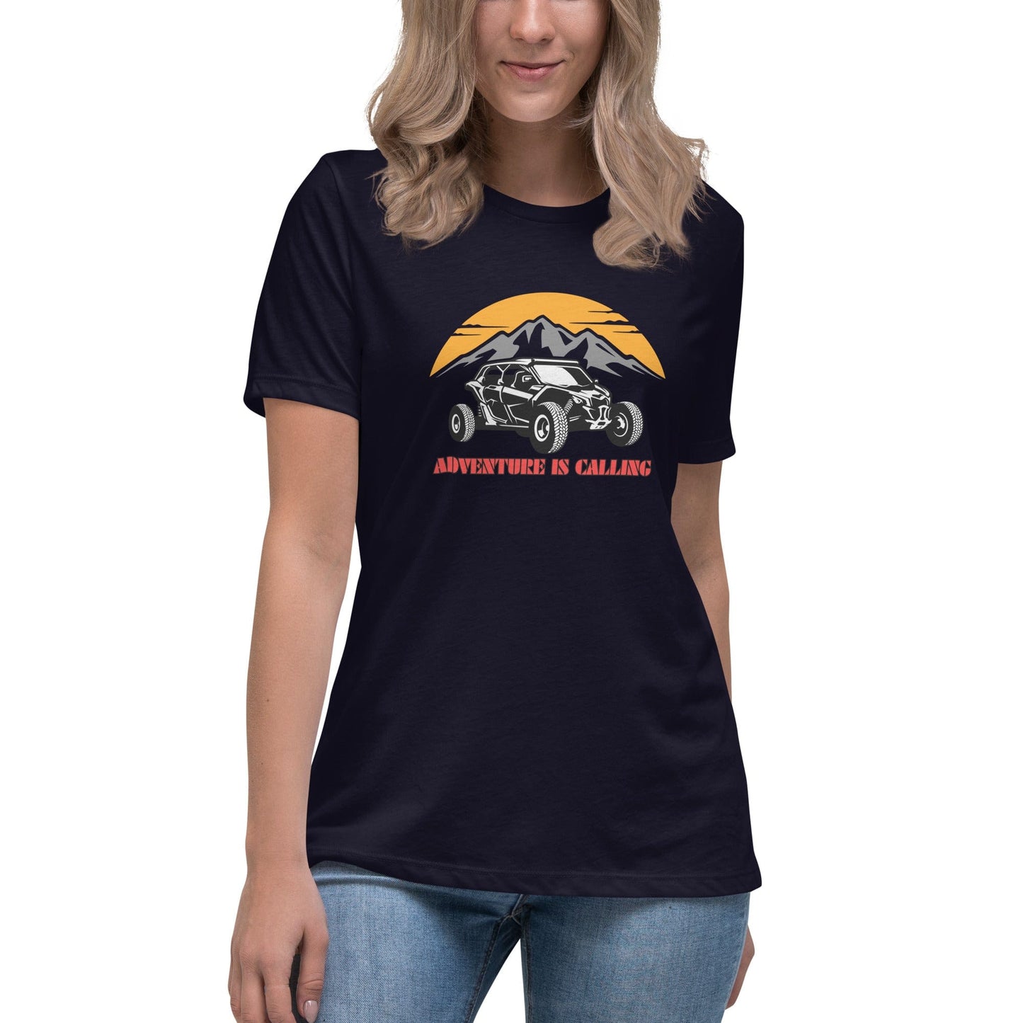 Liberty & Lead Apparel Navy / S Adventure Calls - Ladies Relaxed Tee