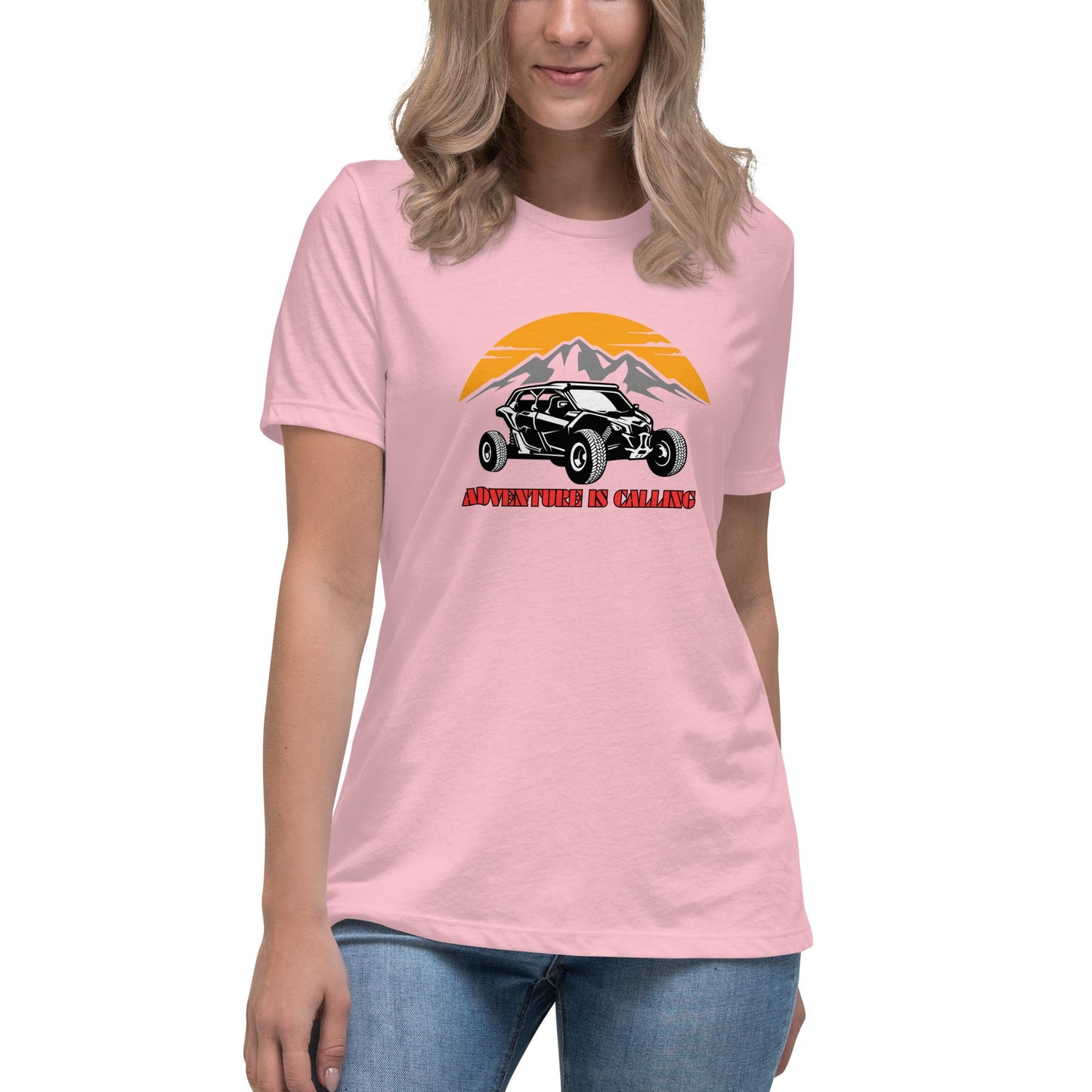 Liberty & Lead Apparel Pink / S Adventure Calls - Ladies Relaxed Tee