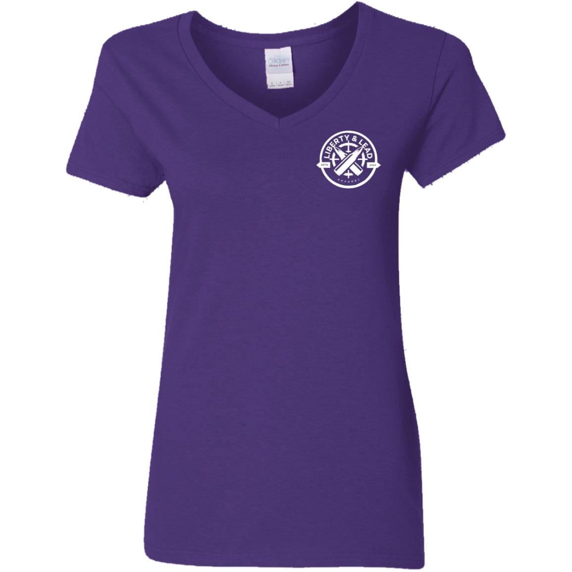 Liberty & Lead Apparel Apparel Purple / S Adventure is Calling 2 - Ladies V-Neck Tee