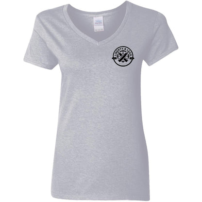 Liberty & Lead Apparel Apparel Sport Grey / S Adventure is Calling 2 - Ladies V-Neck Tee