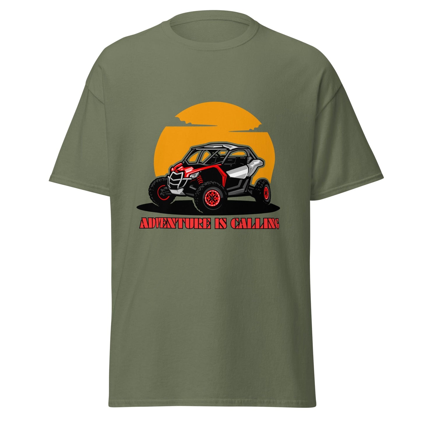 Liberty & Lead Apparel Military Green / S Adventure is Calling 2 / Off Road Fun / Side by Side / Outdoors - Men's Classic Tee