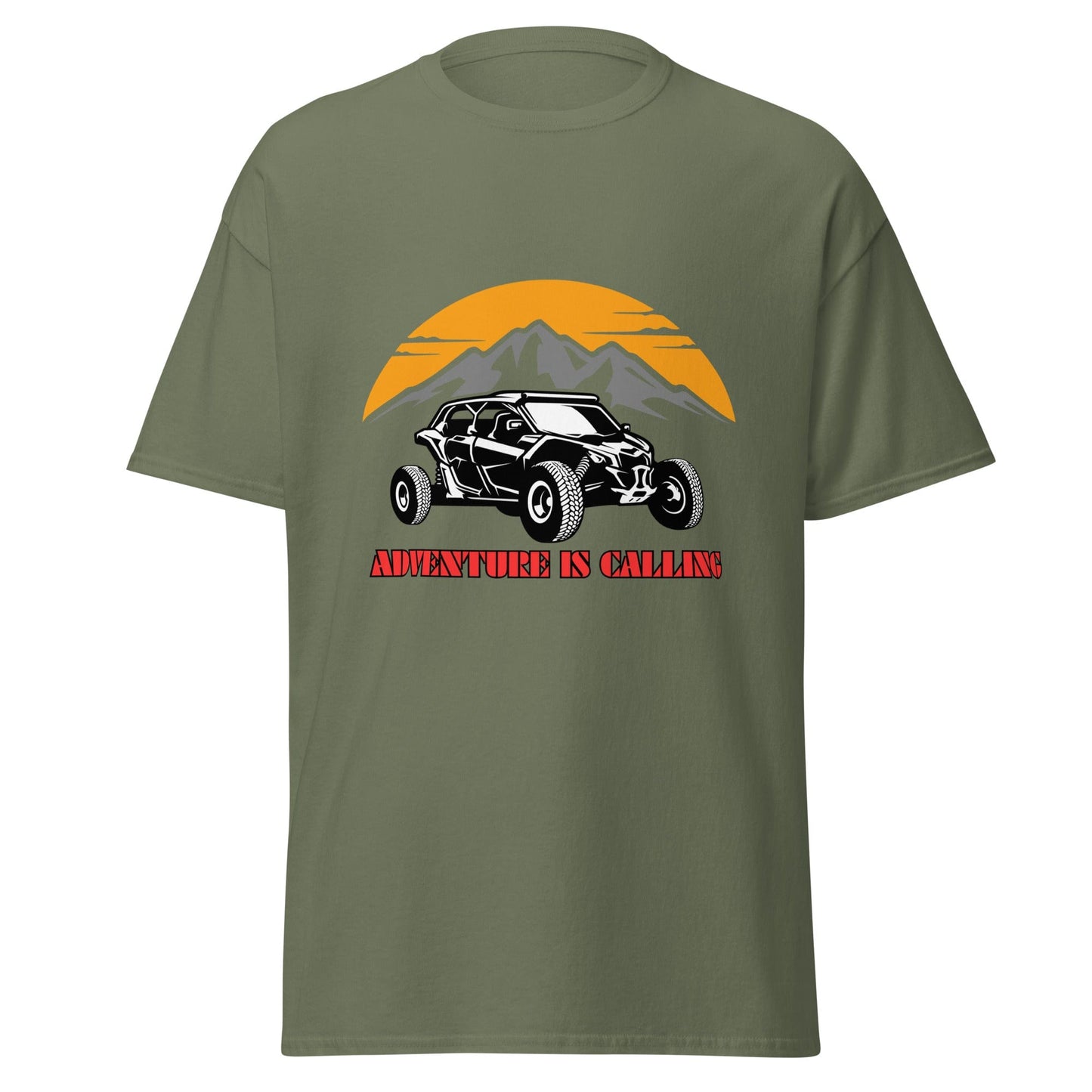 Liberty & Lead Apparel Military Green / S Adventure is Calling / Off Road Fun / Side by Side / Outdoors - Men's Classic Tee