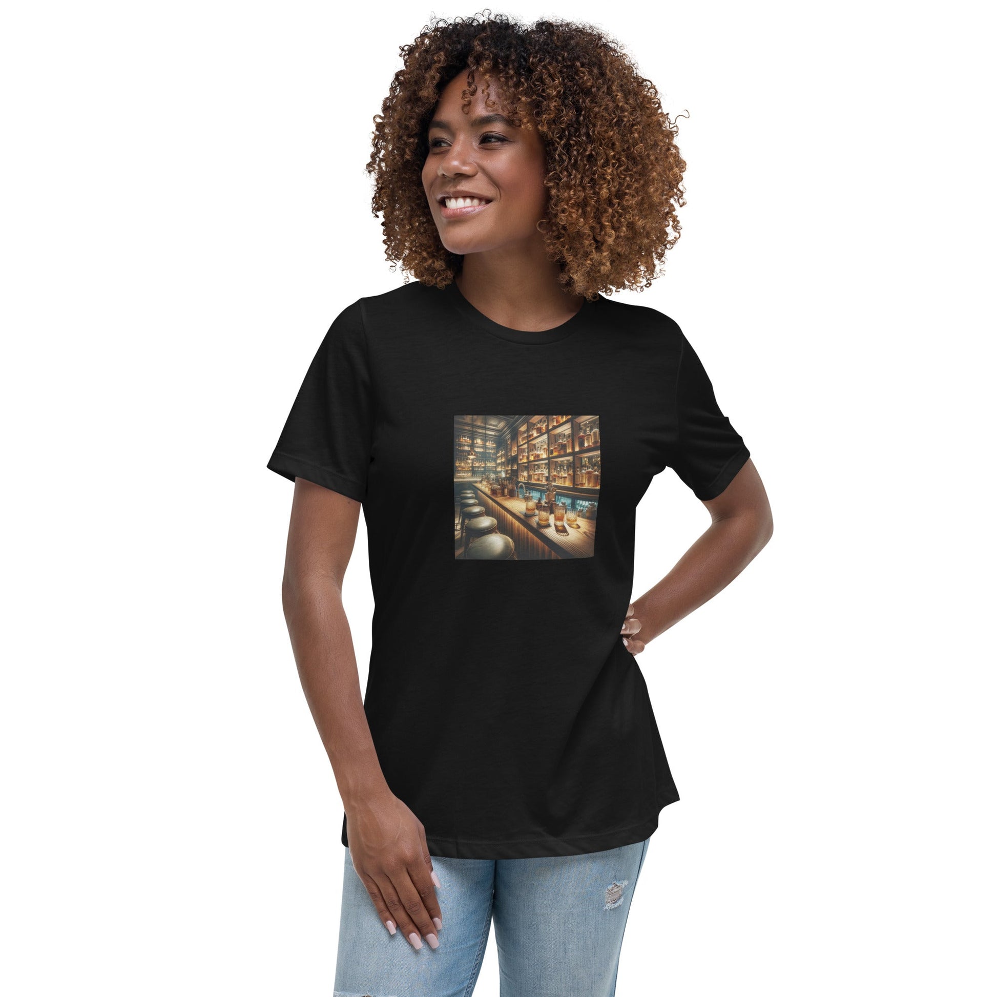 Liberty & Lead Apparel Black / S Bar Time - Ladies Relaxed Tee