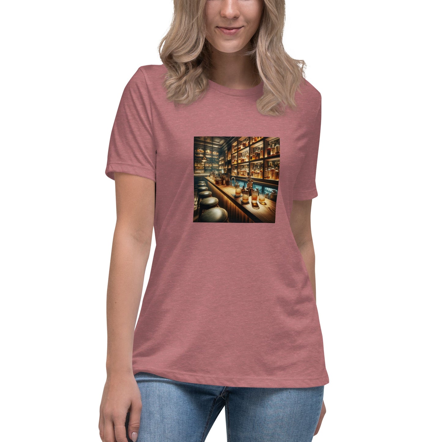 Liberty & Lead Apparel Heather Mauve / S Bar Time - Ladies Relaxed Tee