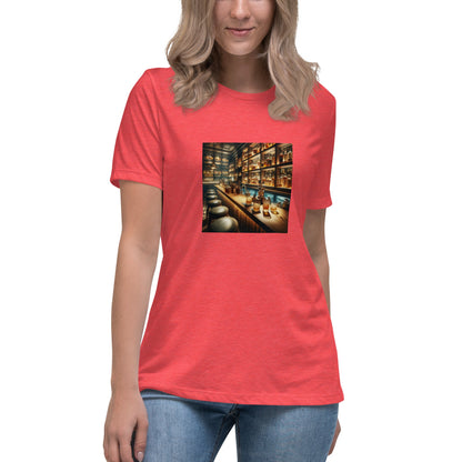 Liberty & Lead Apparel Heather Red / S Bar Time - Ladies Relaxed Tee