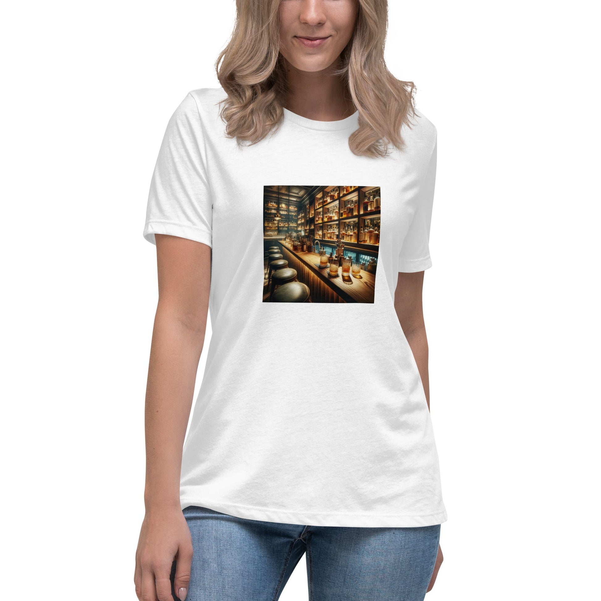 Liberty & Lead Apparel White / S Bar Time - Ladies Relaxed Tee