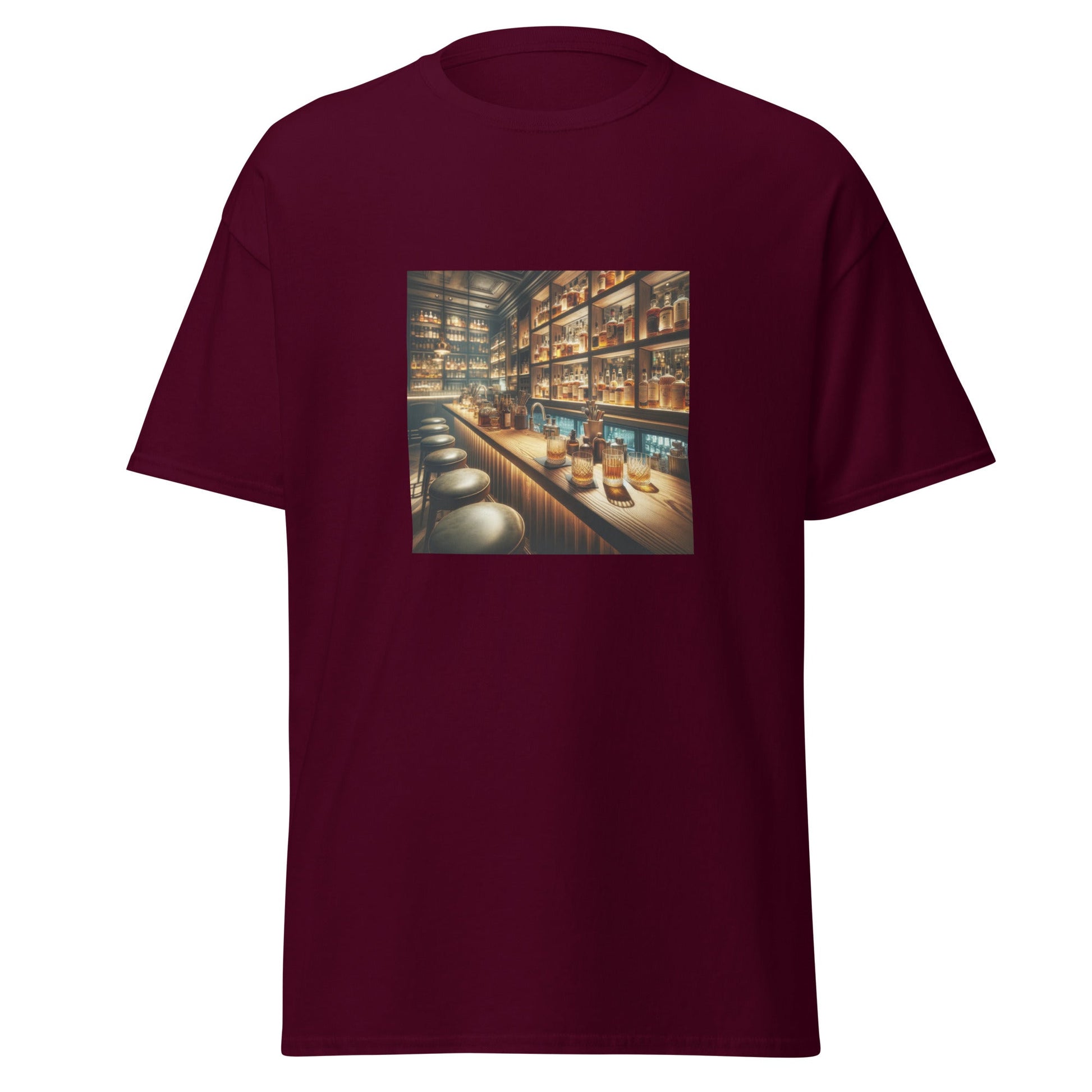 Liberty & Lead Apparel Maroon / S Bar Time / Speak Easy / Tavern Scene / Alcohol - Men's Classic Tee