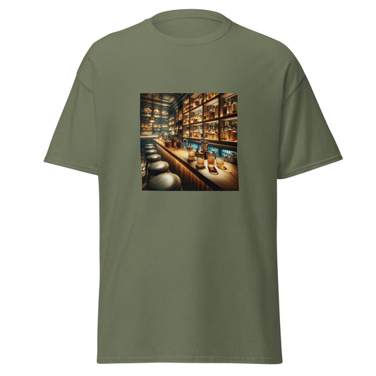 Liberty & Lead Apparel Military Green / S Bar Time / Speak Easy / Tavern Scene / Alcohol - Men's Classic Tee