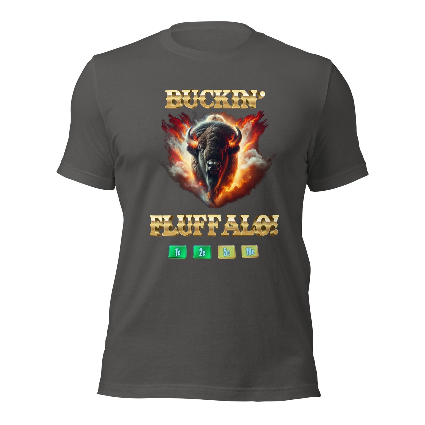 Liberty & Lead Apparel Asphalt / S Buffalo Slot Machine Buckin' Fluffalo Casino Fun - Men's Classic Tee