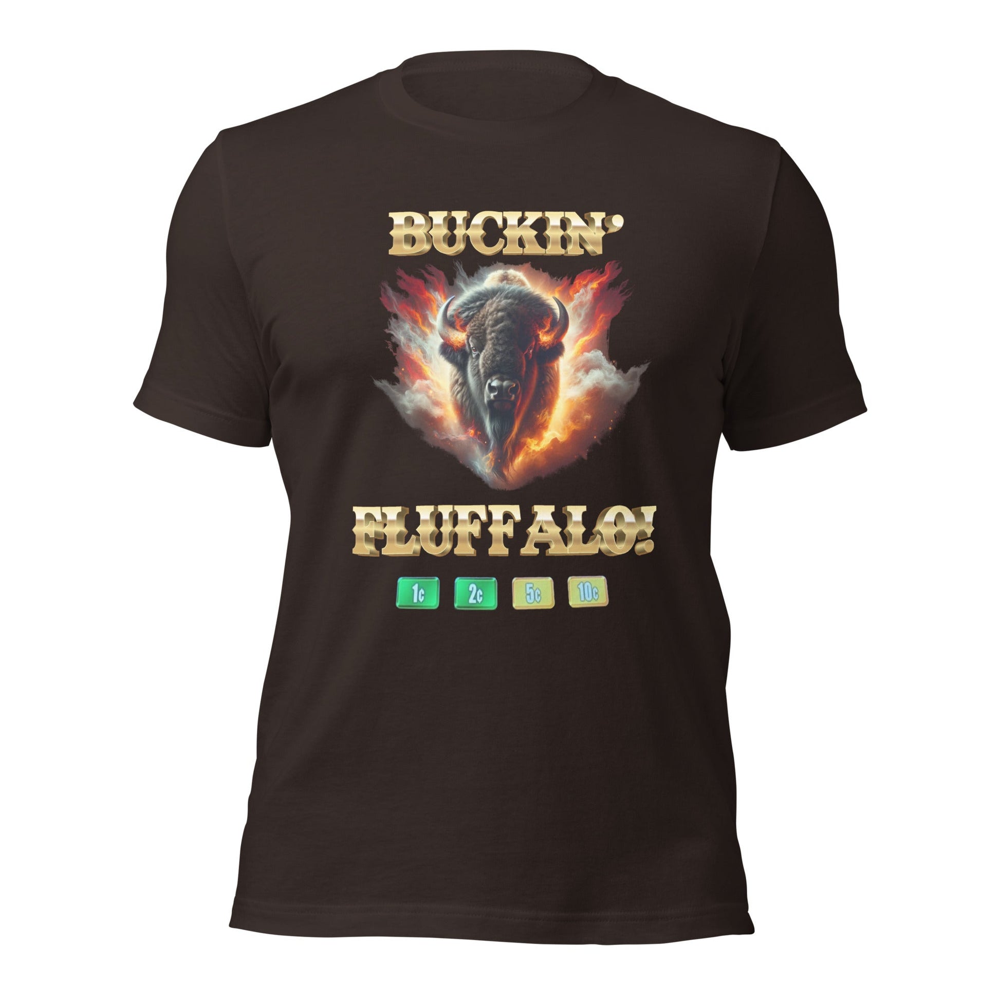 Liberty & Lead Apparel Brown / S Buffalo Slot Machine Buckin' Fluffalo Casino Fun - Men's Classic Tee