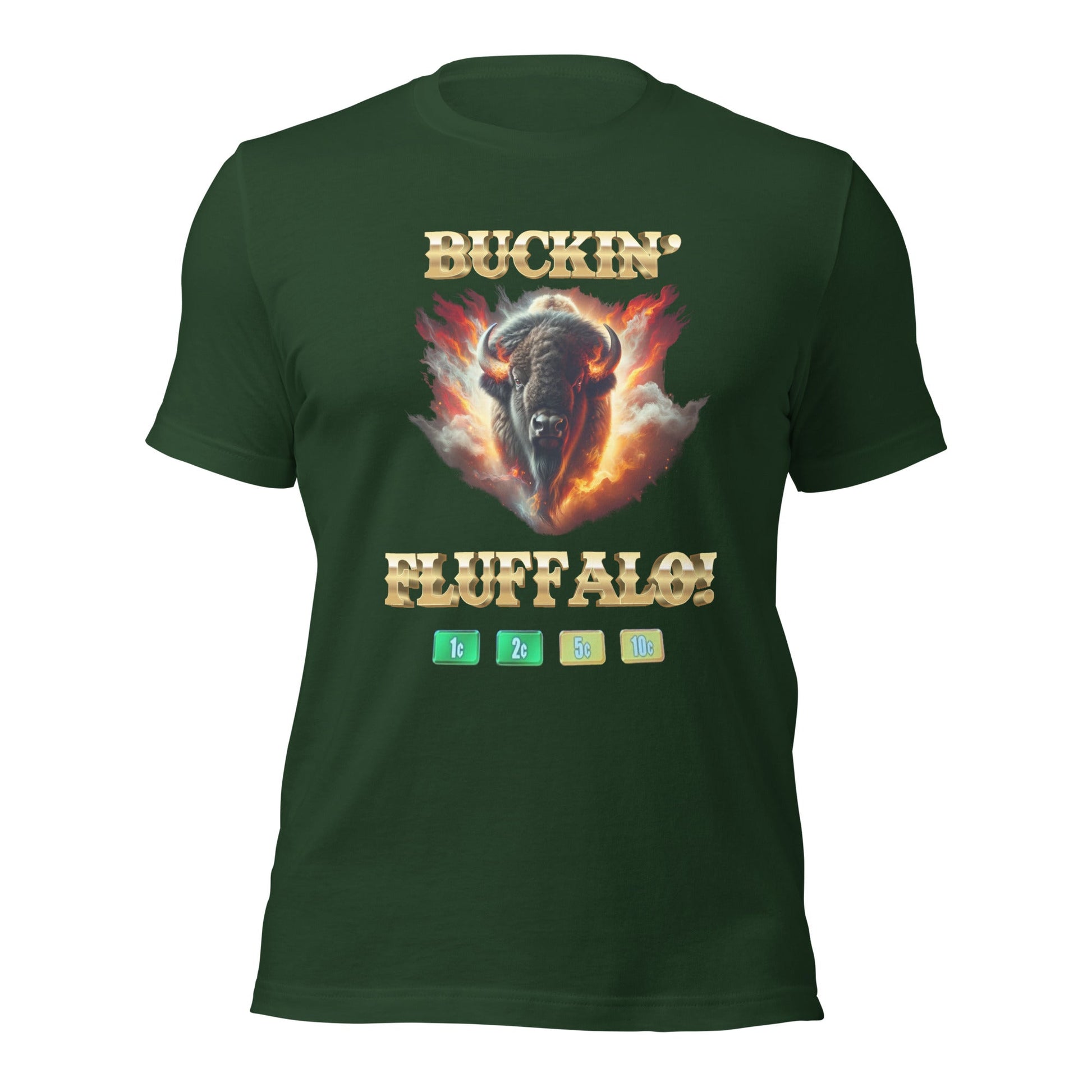 Liberty & Lead Apparel Forest / S Buffalo Slot Machine Buckin' Fluffalo Casino Fun - Men's Classic Tee