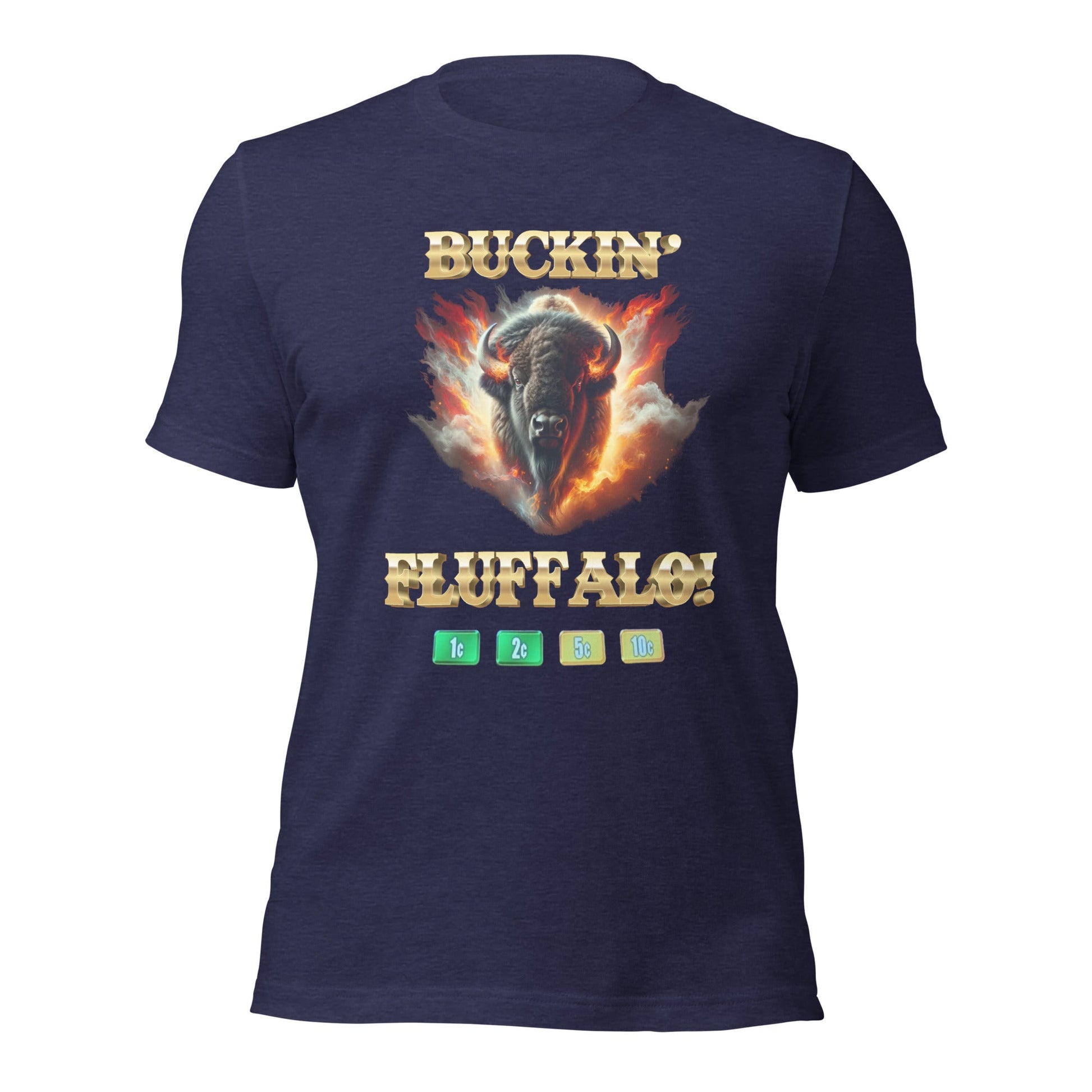 Liberty & Lead Apparel Heather Midnight Navy / S Buffalo Slot Machine Buckin' Fluffalo Casino Fun - Men's Classic Tee