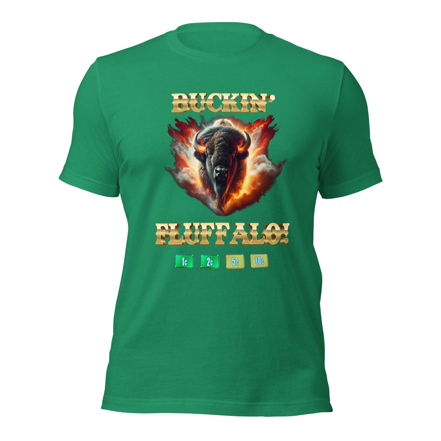 Liberty & Lead Apparel Kelly / S Buffalo Slot Machine Buckin' Fluffalo Casino Fun- Men's Classic Tee