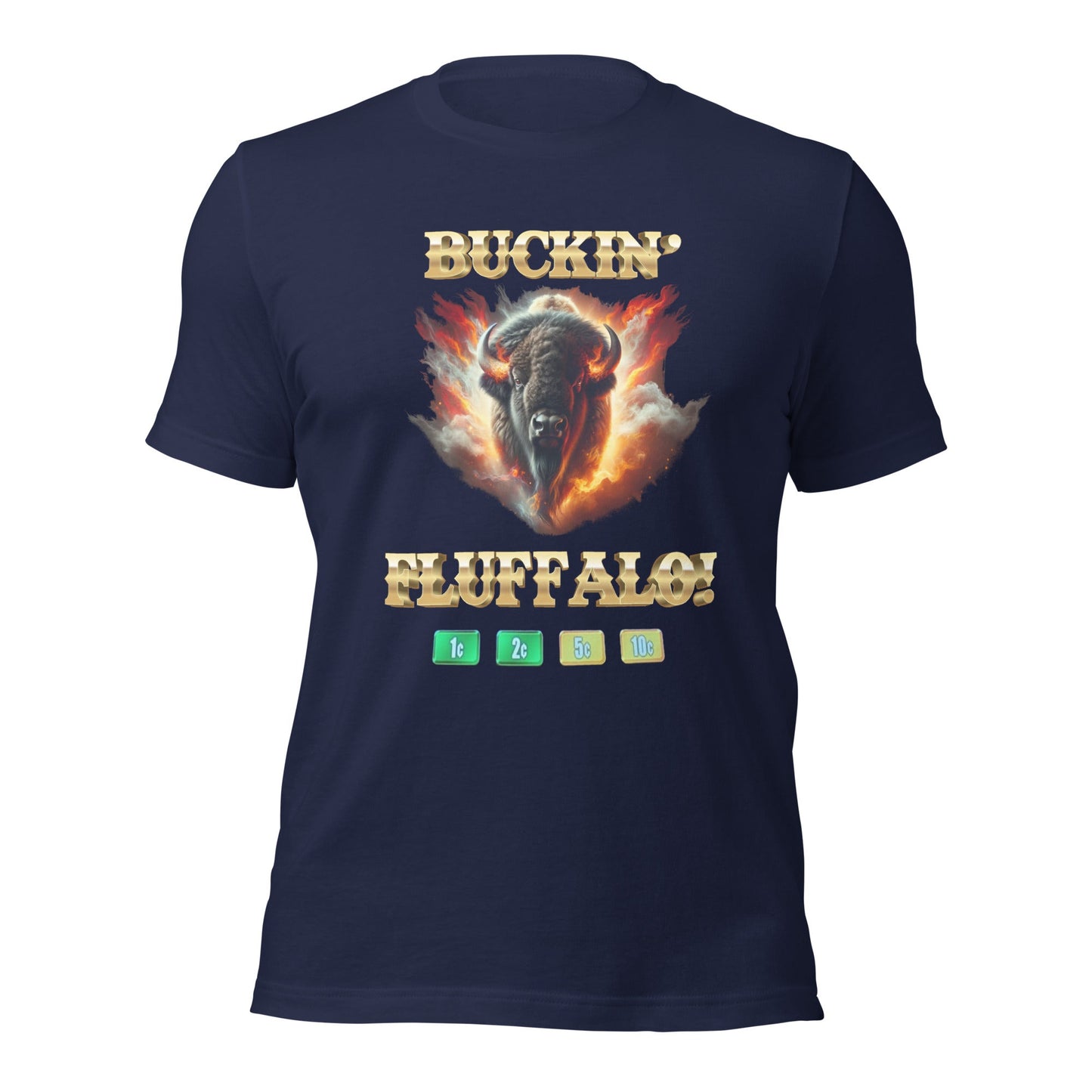 Liberty & Lead Apparel Navy / S Buffalo Slot Machine Buckin' Fluffalo Casino Fun - Men's Classic Tee