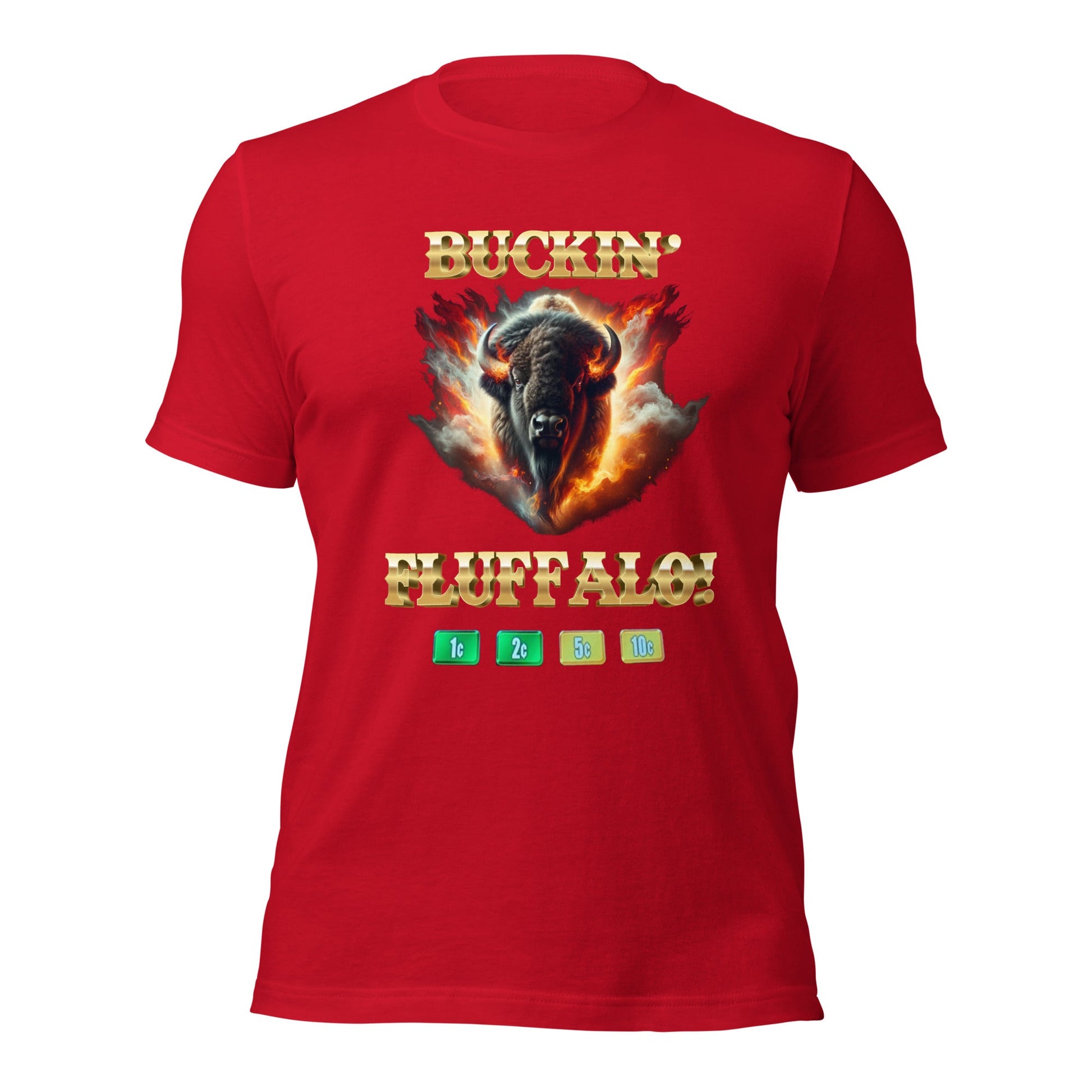 Liberty & Lead Apparel Red / S Buffalo Slot Machine Buckin' Fluffalo Casino Fun - Men's Classic Tee