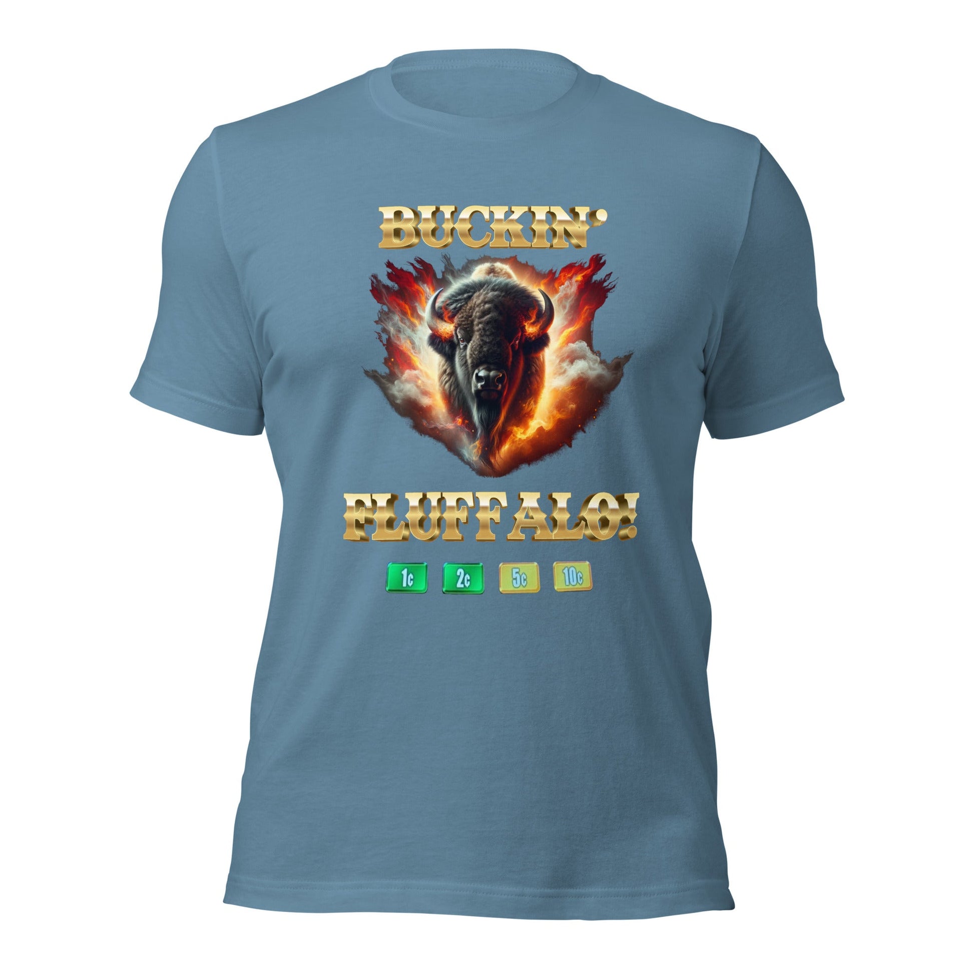 Liberty & Lead Apparel Steel Blue / S Buffalo Slot Machine Buckin' Fluffalo Casino Fun- Men's Classic Tee