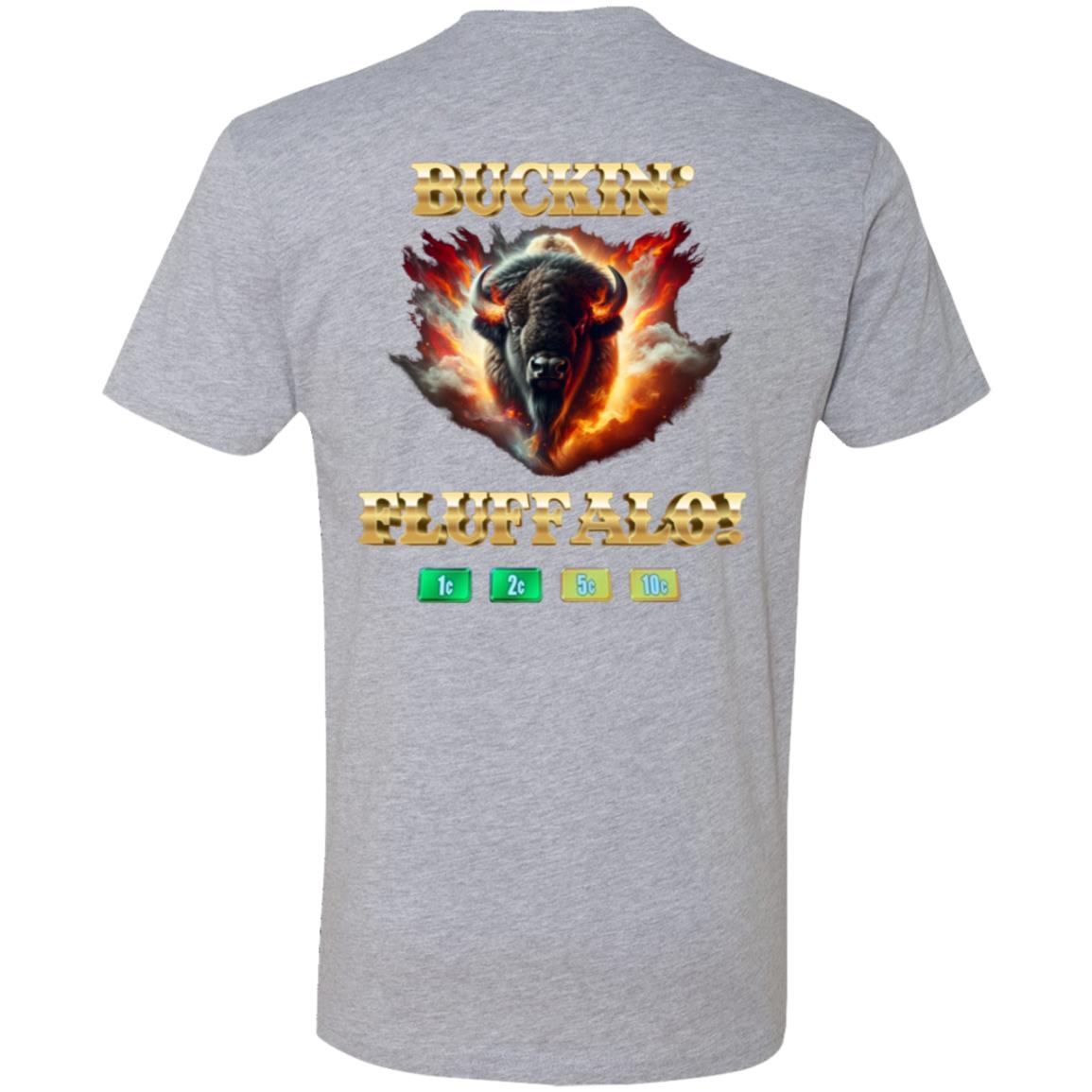 CustomCat T-Shirts Buffalo Slot Machine Buckin' Fluffalo Casino Vegas Fun - Men's Fitted Tee