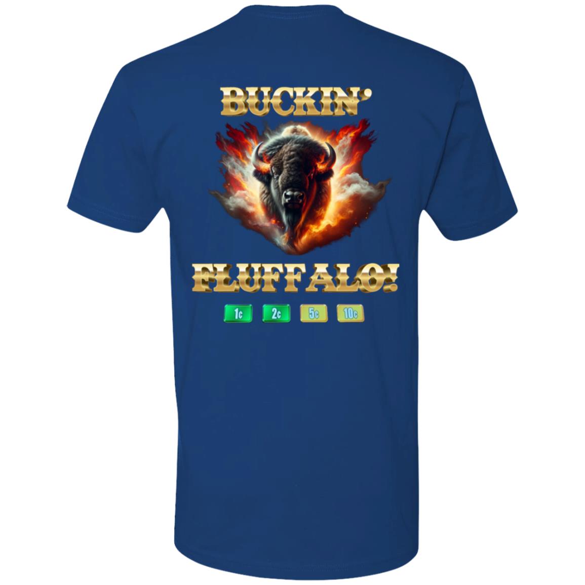 CustomCat T-Shirts Buffalo Slot Machine Buckin' Fluffalo Casino Vegas Fun - Men's Fitted Tee