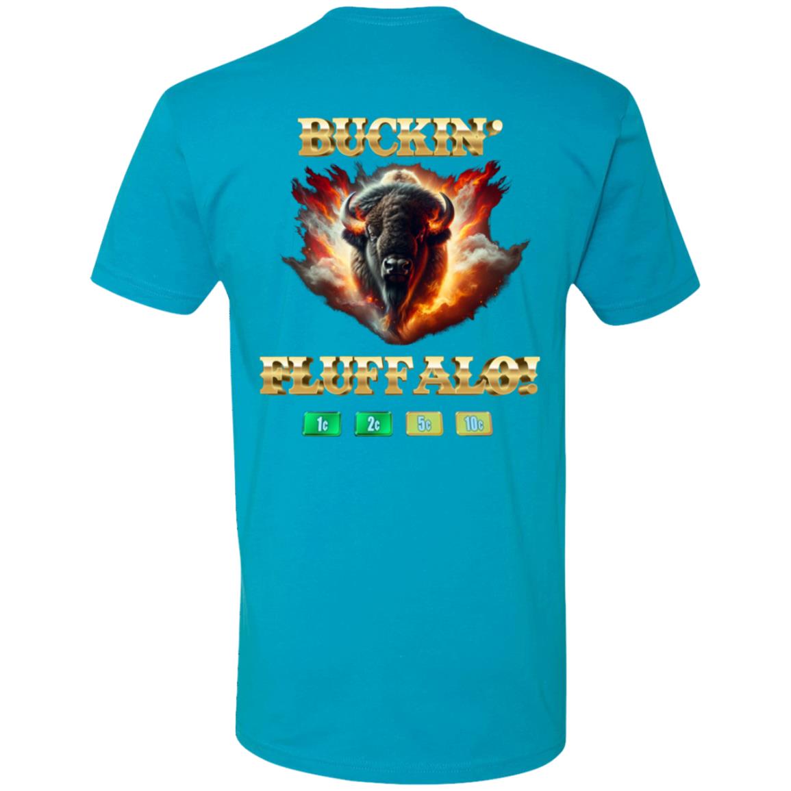 CustomCat T-Shirts Buffalo Slot Machine Buckin' Fluffalo Casino Vegas Fun - Men's Fitted Tee