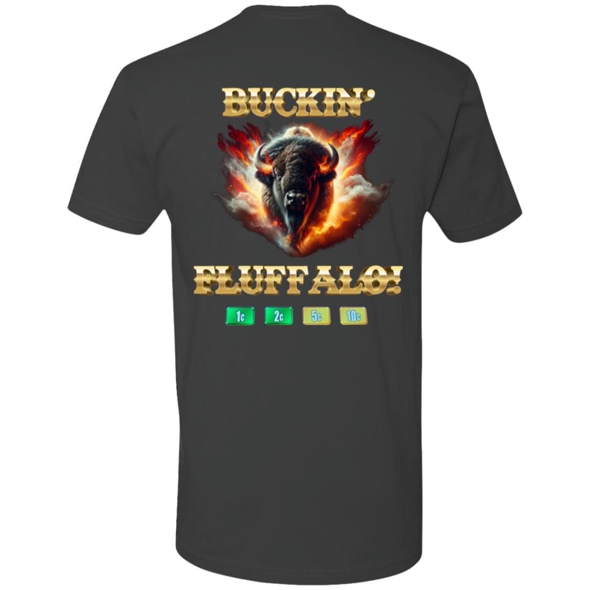 Liberty & Lead Apparel T-Shirts Buffalo Slot Machine Buckin' Fluffalo Casino Vegas Fun - Men's Fitted Tee