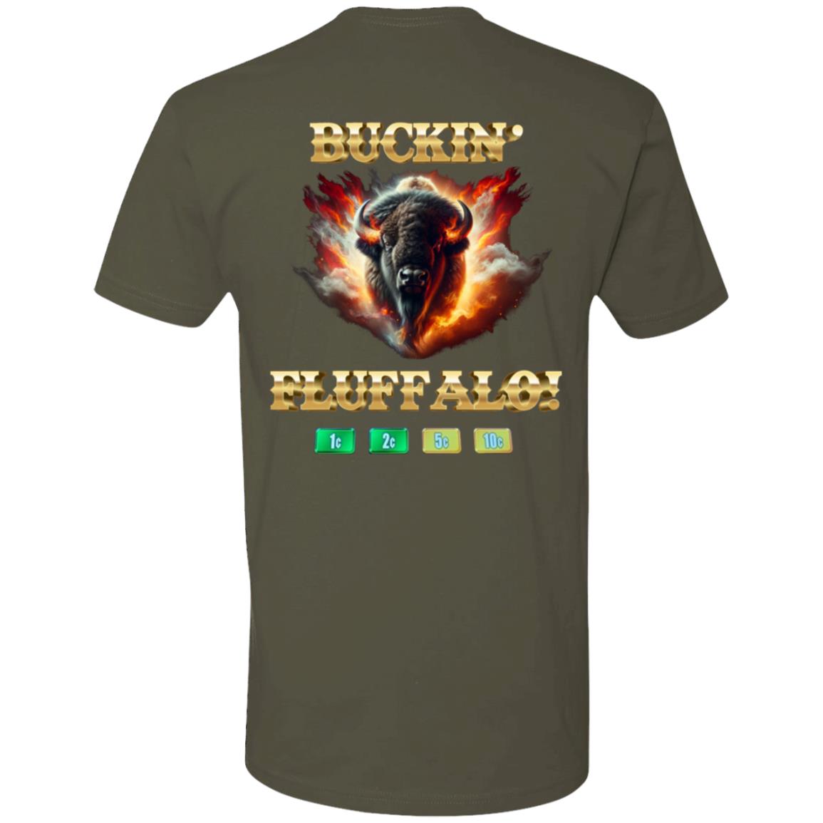 Liberty & Lead Apparel T-Shirts Buffalo Slot Machine Buckin' Fluffalo Casino Vegas Fun - Men's Fitted Tee