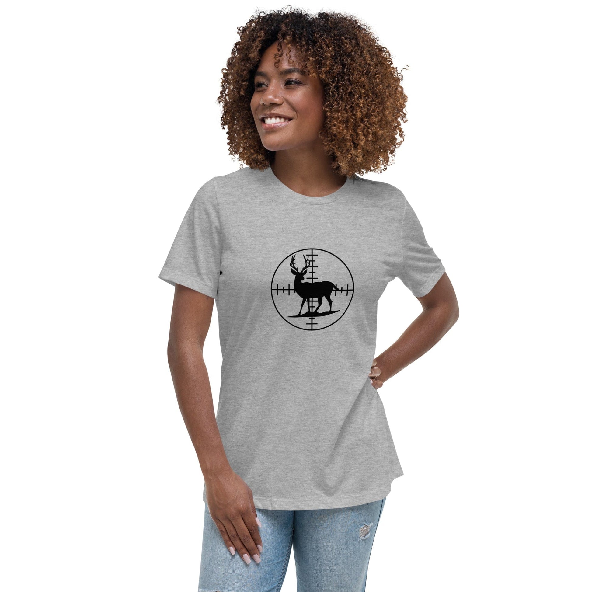 Liberty & Lead Apparel Athletic Heather / S Bullseye - Ladies Relaxed Tee