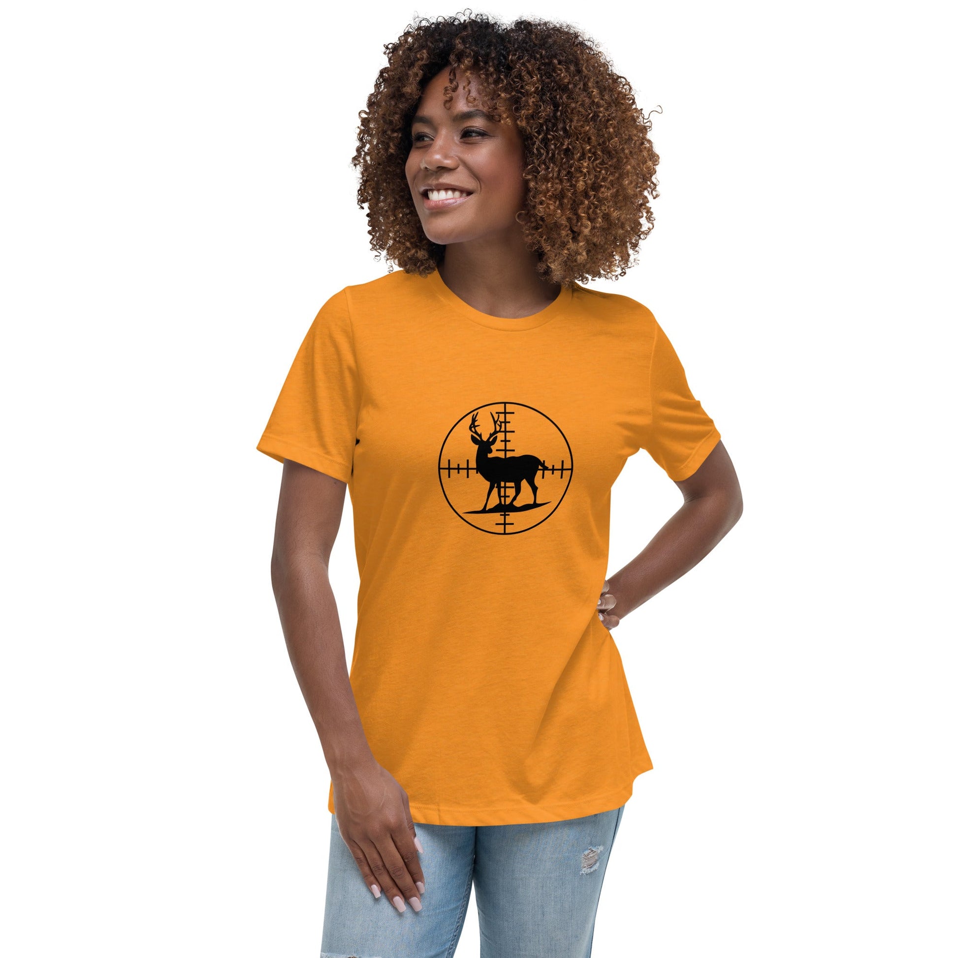 Liberty & Lead Apparel Heather Marmalade / S Bullseye - Ladies Relaxed Tee