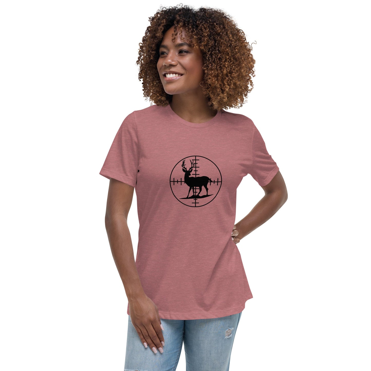 Liberty & Lead Apparel Heather Mauve / S Bullseye - Ladies Relaxed Tee