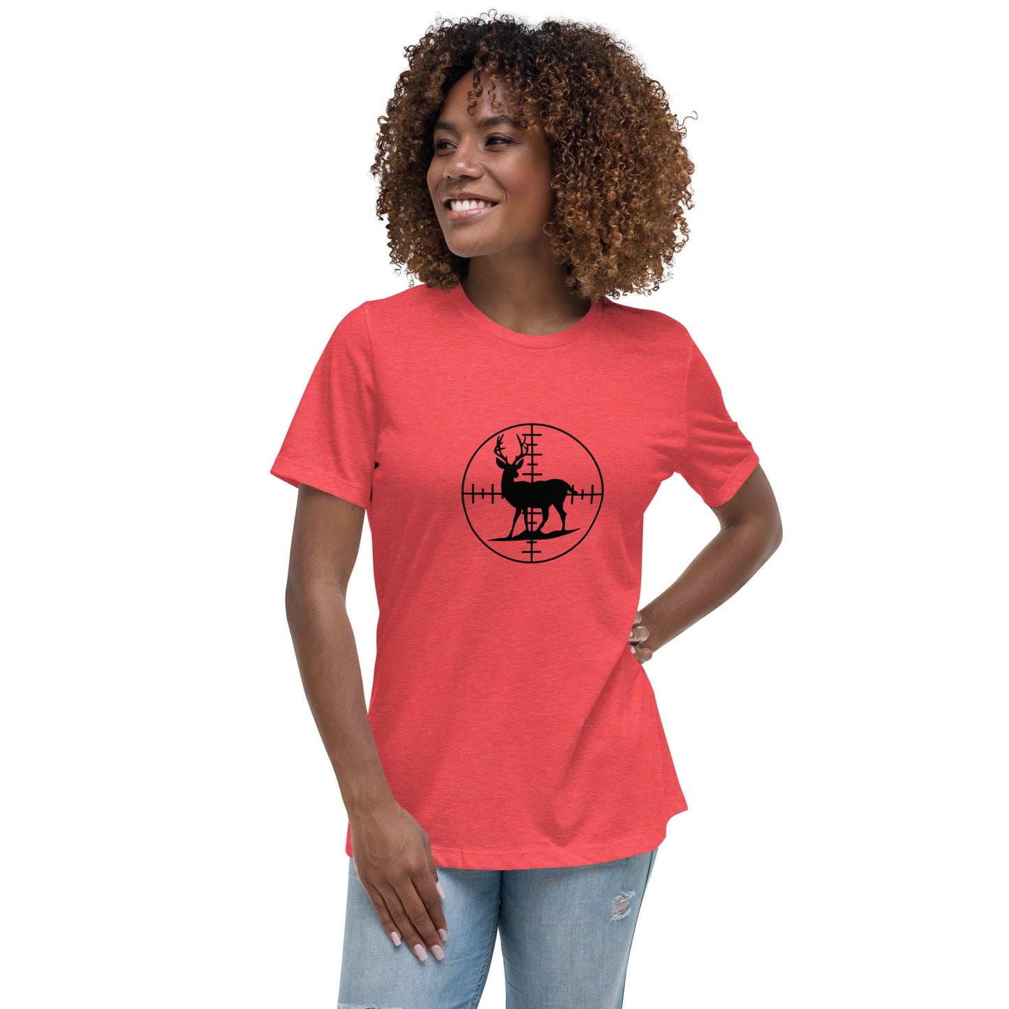 Liberty & Lead Apparel Heather Red / S Bullseye - Ladies Relaxed Tee