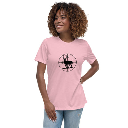 Liberty & Lead Apparel Pink / S Bullseye - Ladies Relaxed Tee