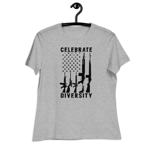 Liberty & Lead Apparel Athletic Heather / S Celebrate Diversity 2 - Ladies Relaxed Tee