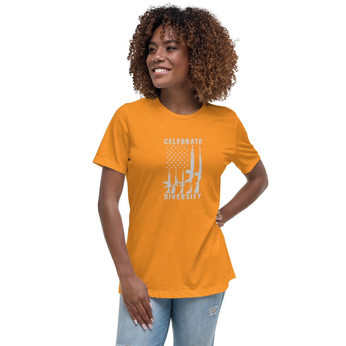 Liberty & Lead Apparel Heather Marmalade / S Celebrate Diversity - Ladies Relaxed Tee